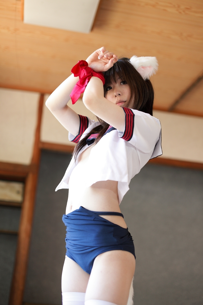 [Cosplay] 2013.04.05 Neko  School Girl - 2 Cosplayers